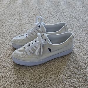 White Polo Sneakers with Logo